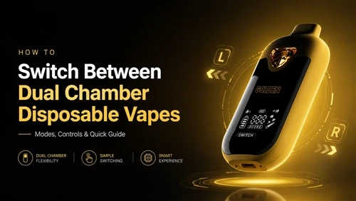 ¿Cómo se cambia entre vaporizadores desechables de doble cámara?